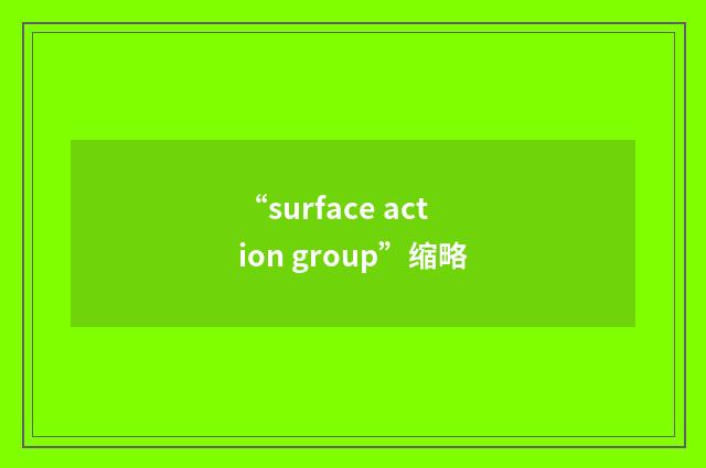 “surface action group”缩略