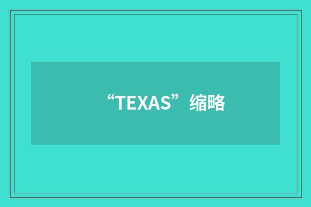 “TEXAS”缩略
