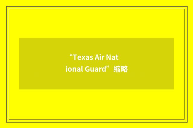 “Texas Air National Guard”缩略