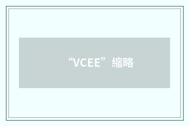 “VCEE”缩略