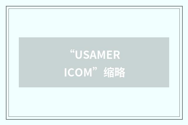 “USAMERICOM”缩略