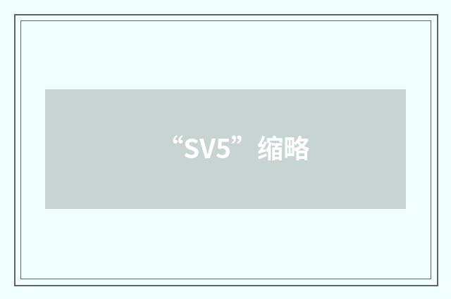 “SV5”缩略