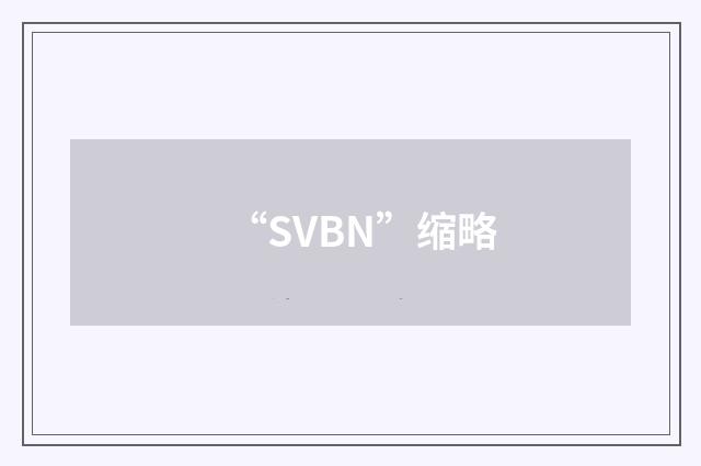 “SVBN”缩略