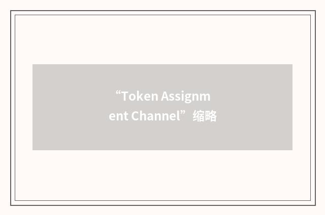 “Token Assignment Channel”缩略