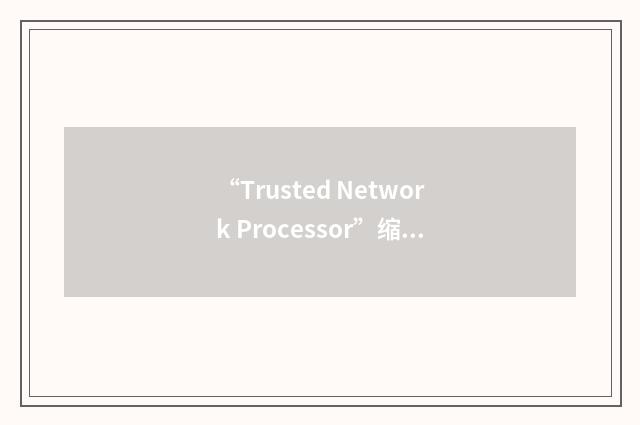 “Trusted Network Processor”缩略