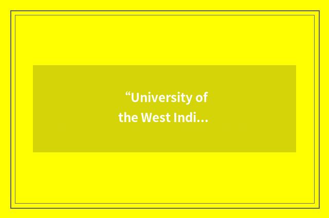 “University of the West Indies”缩略
