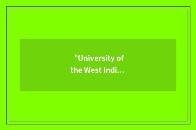 “University of the West Indies Distance Education Centre”缩略