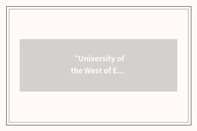 “University of the West of England”缩略