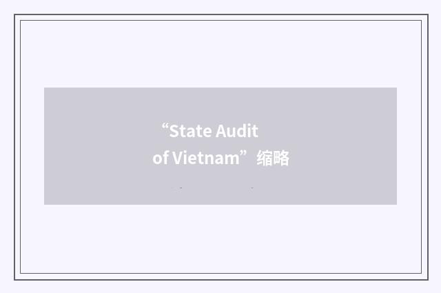 “State Audit of Vietnam”缩略