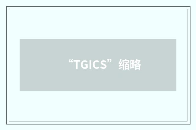 “TGICS”缩略
