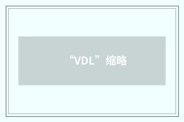 “VDL”缩略