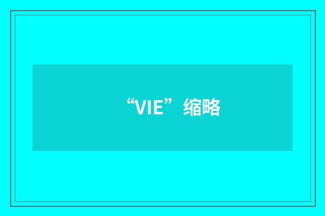“VIE”缩略