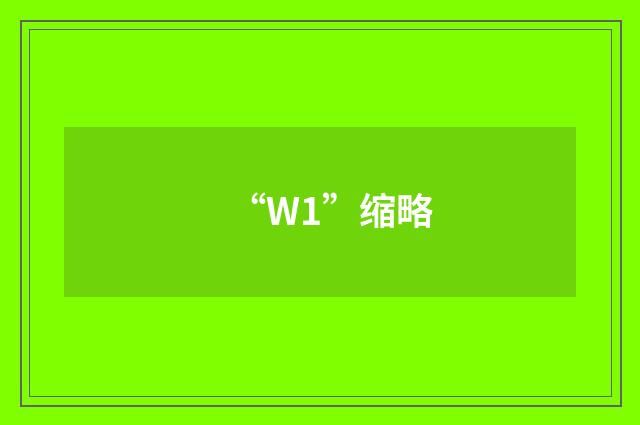 “W1”缩略