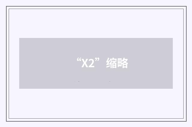 “X2”缩略
