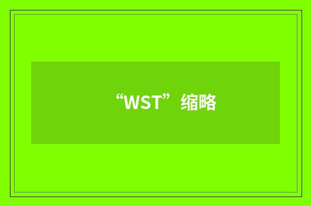 “WST”缩略