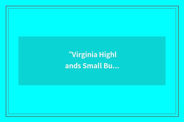 “Virginia Highlands Small Business Incubator”缩略