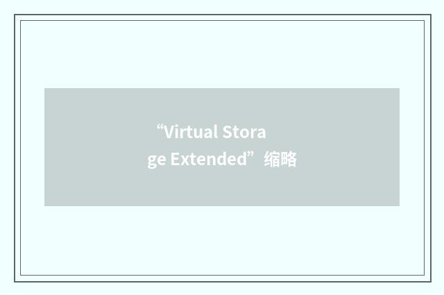“Virtual Storage Extended”缩略