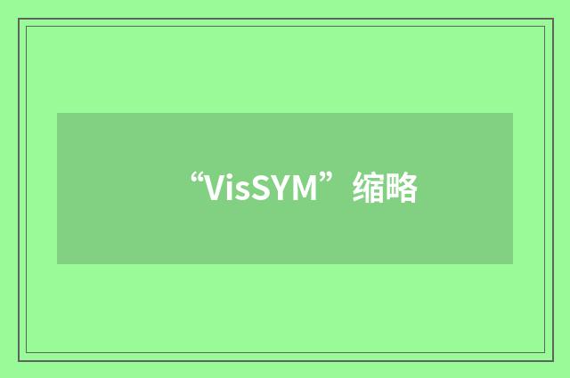 “VisSYM”缩略