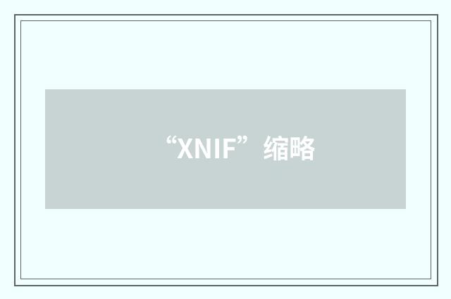 “XNIF”缩略