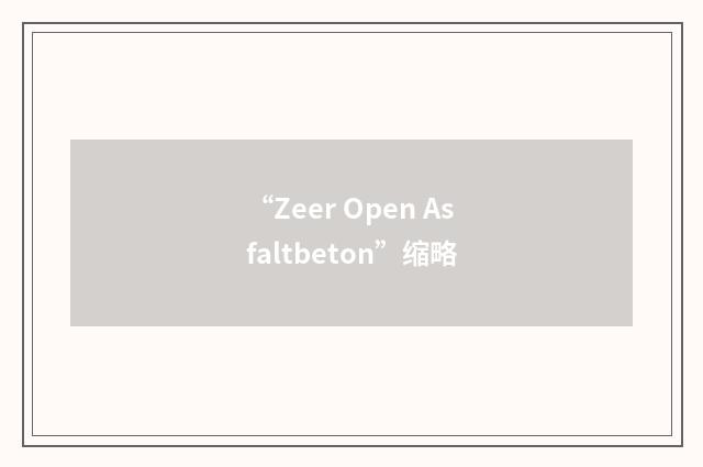 “Zeer Open Asfaltbeton”缩略