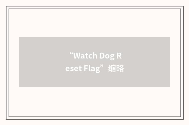 “Watch Dog Reset Flag”缩略