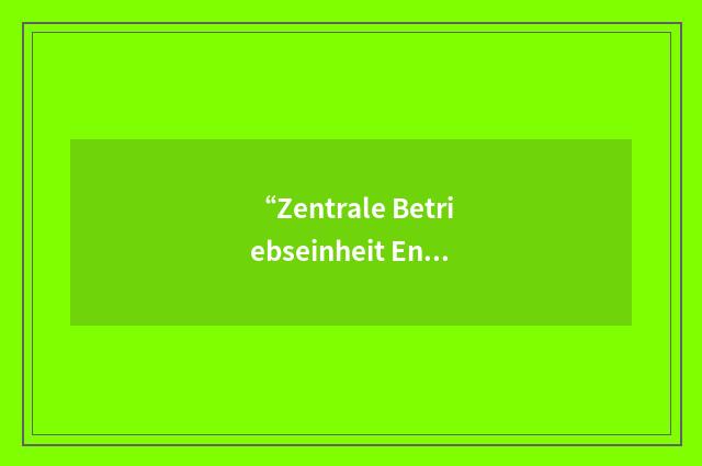 “Zentrale Betriebseinheit Entsorgung”缩略