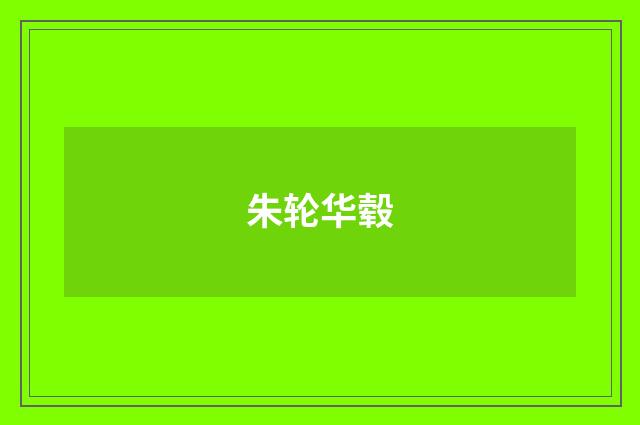 朱轮华毂