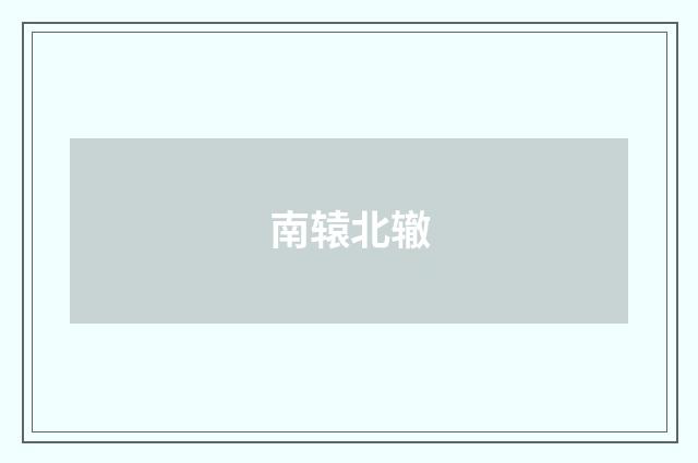 南辕北辙