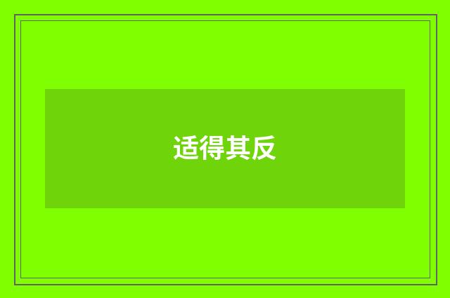 适得其反