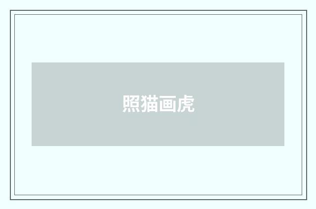 照猫画虎