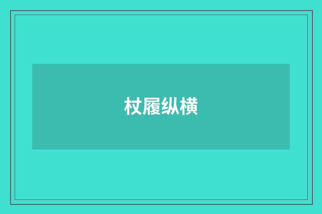 杖履纵横