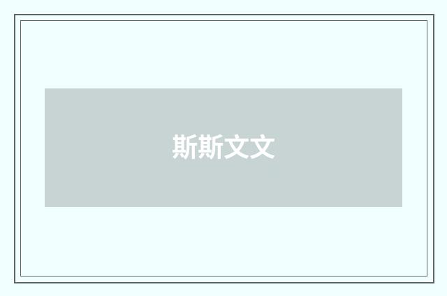 斯斯文文