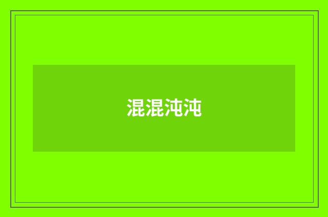 混混沌沌