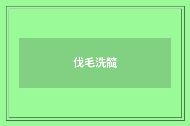 伐毛洗髓