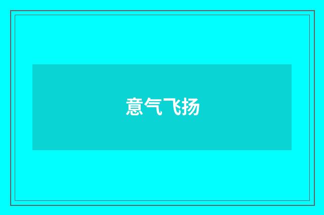 意气飞扬