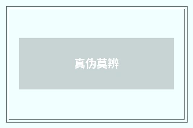 真伪莫辨