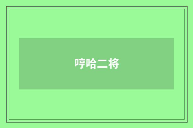 哼哈二将
