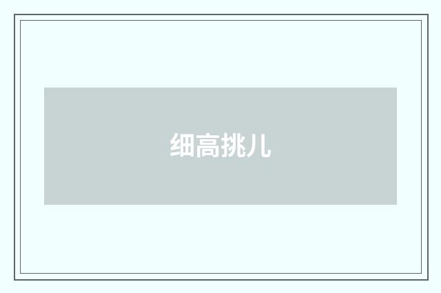 细高挑儿