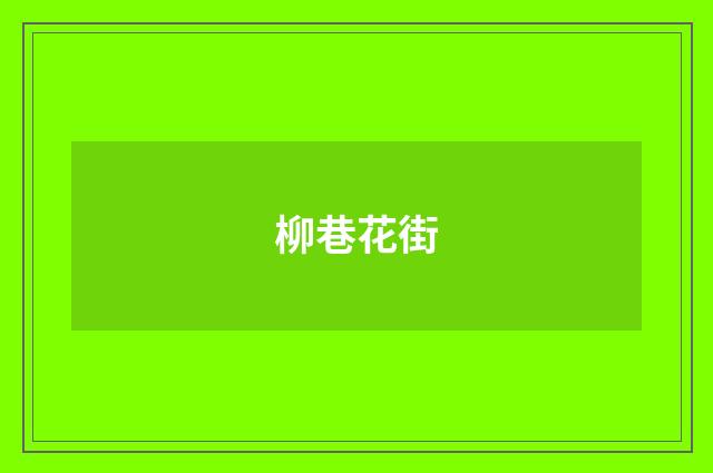 柳巷花街