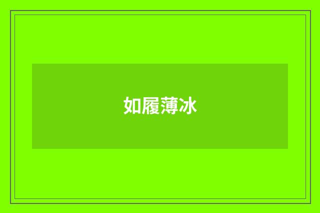 如履薄冰