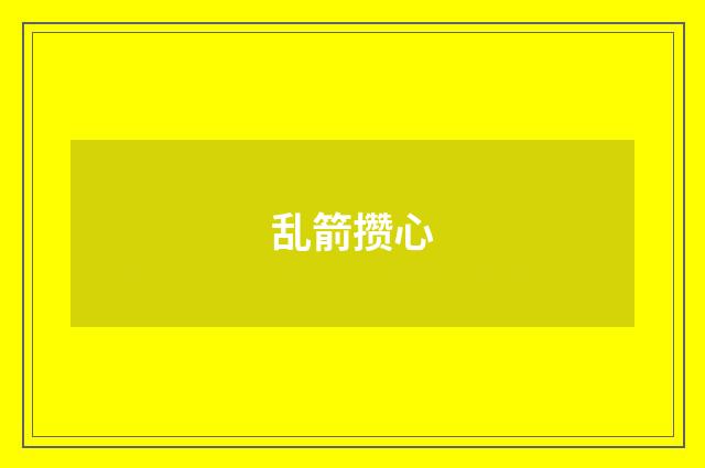 乱箭攒心