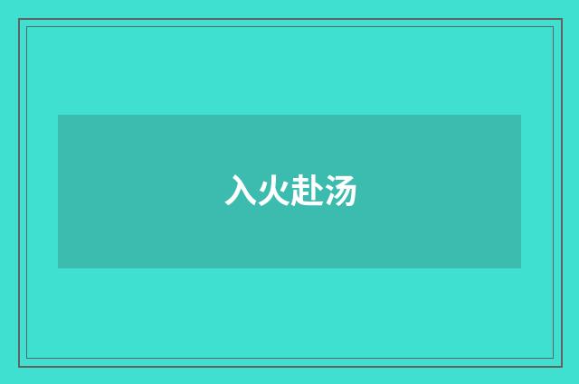 入火赴汤