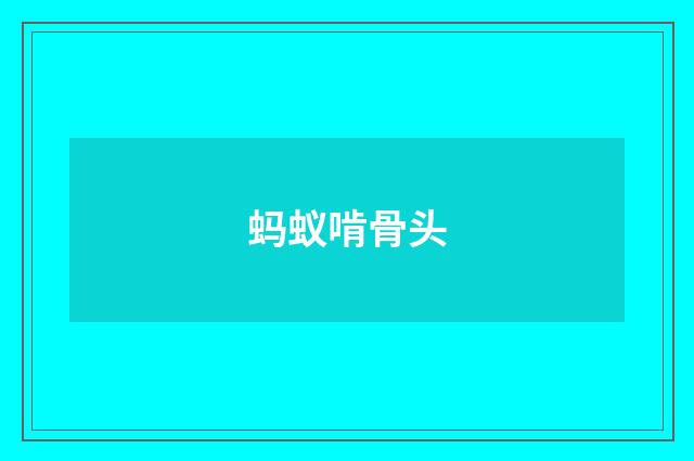 蚂蚁啃骨头