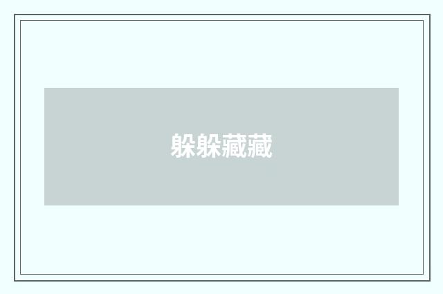 躲躲藏藏