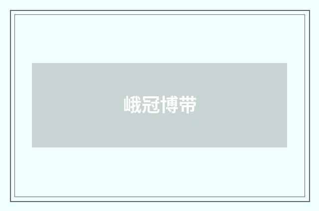 峨冠博带