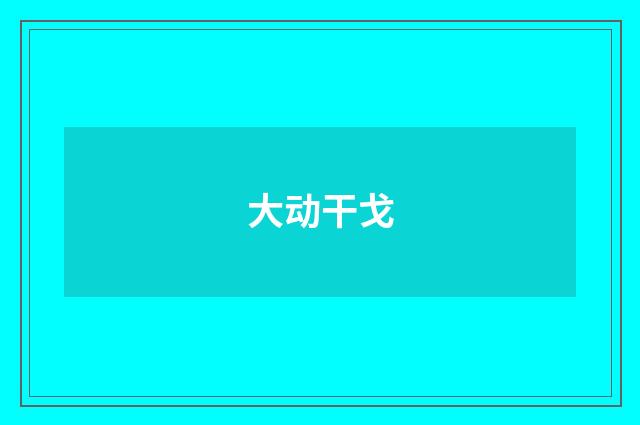 大动干戈