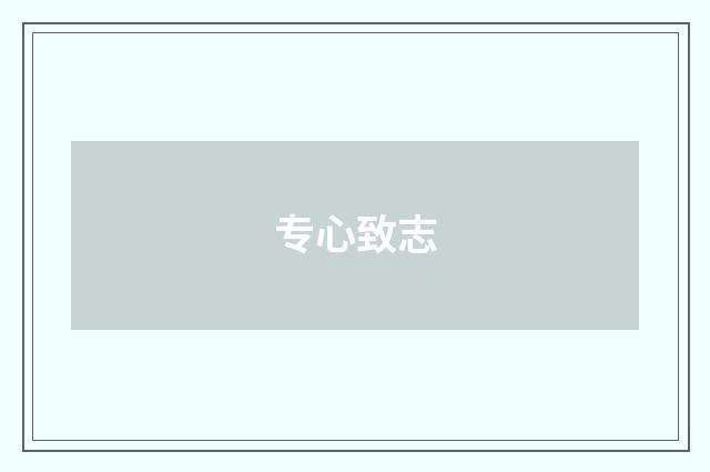 专心致志