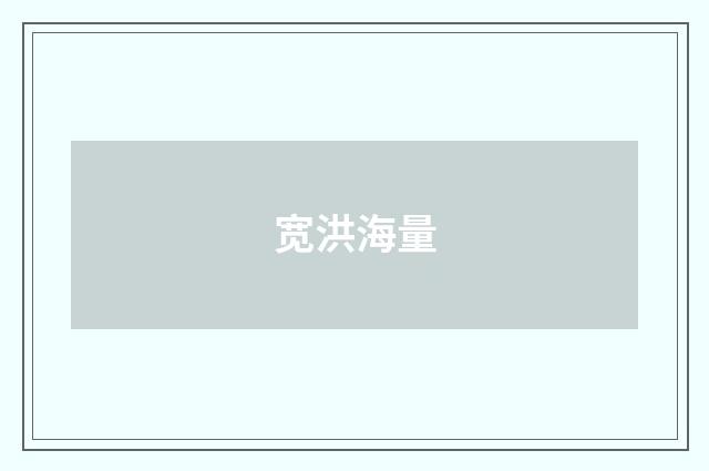 宽洪海量