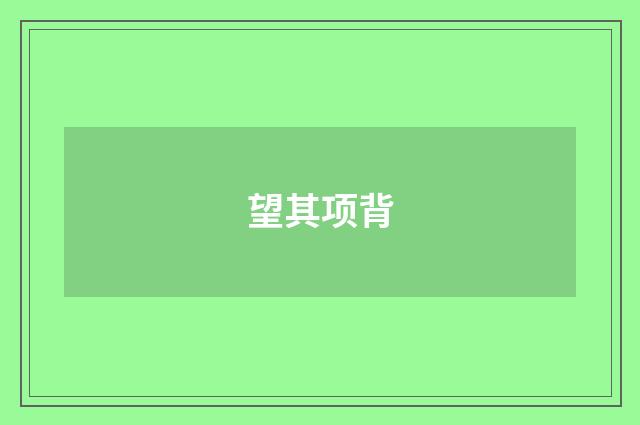 望其项背
