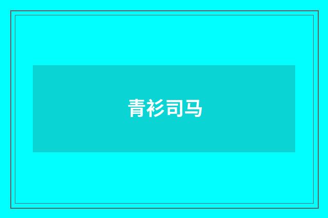 青衫司马